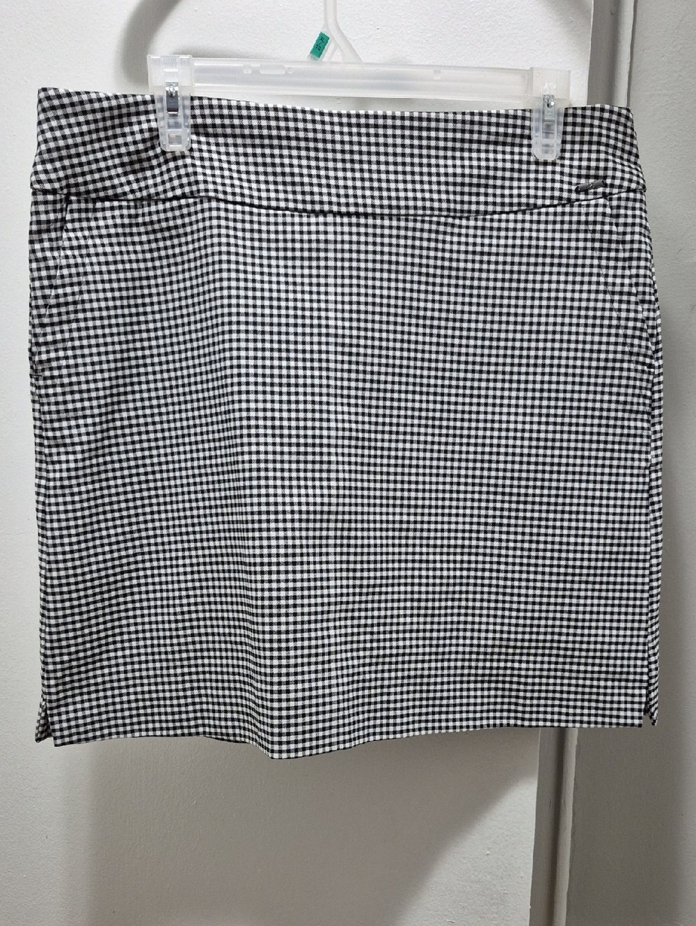 Black and White Gingham Pencil Skirt